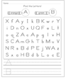 Letter Search worksheet generator